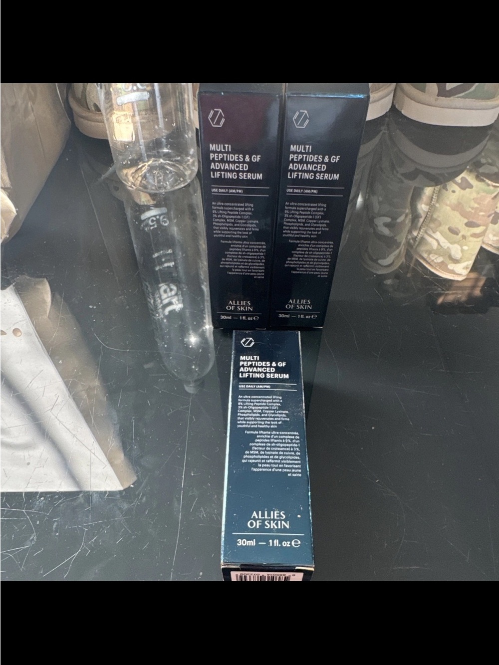 Allies of Skin Multi Peptides & GF Advanced Lifting Serum - Deep Blue